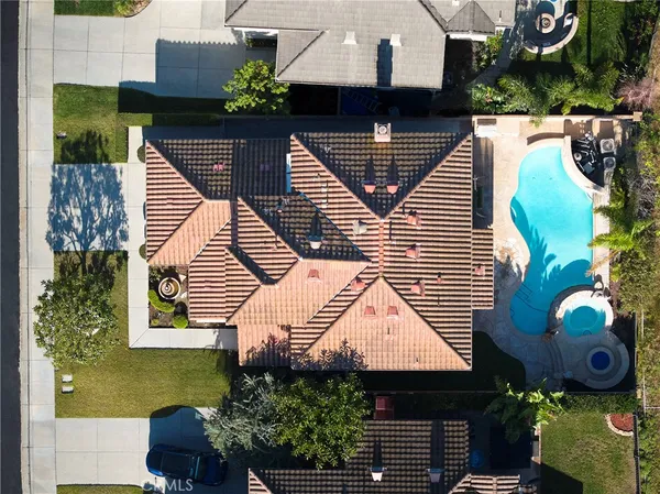 a aerial view of a house