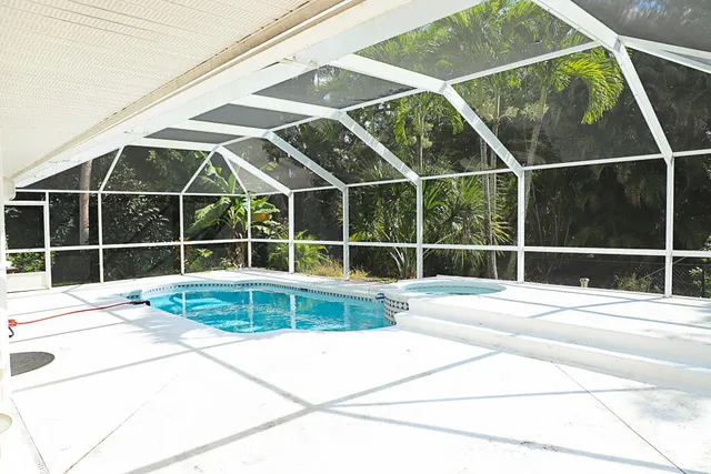 a view of a house with a large window