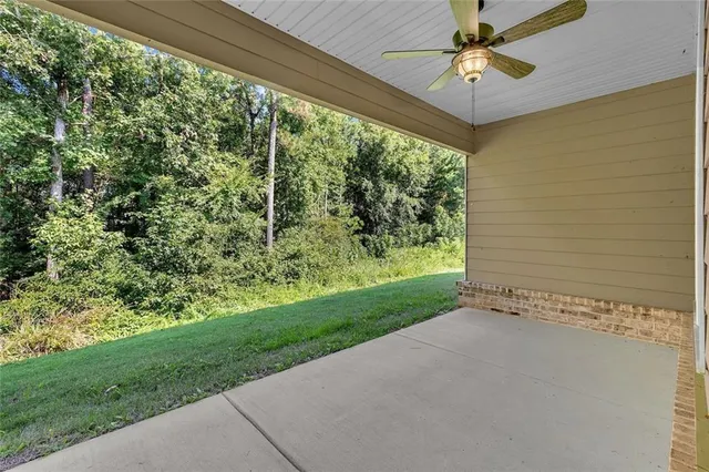 a backyard of a house
