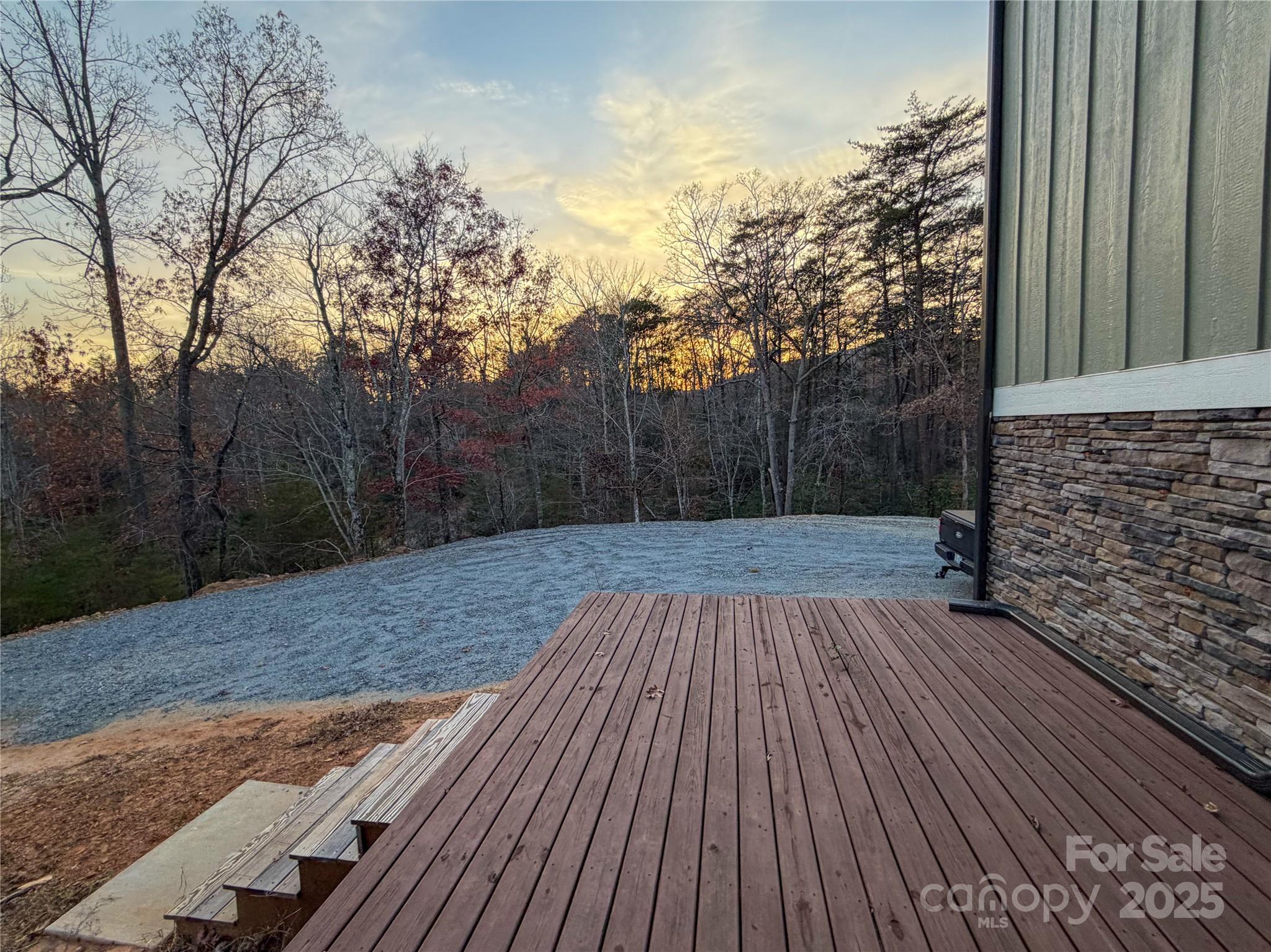 864 Matho Trace Lake Lure, NC 28746 - Photo 42 of 47 a view of backyard with wooden floor