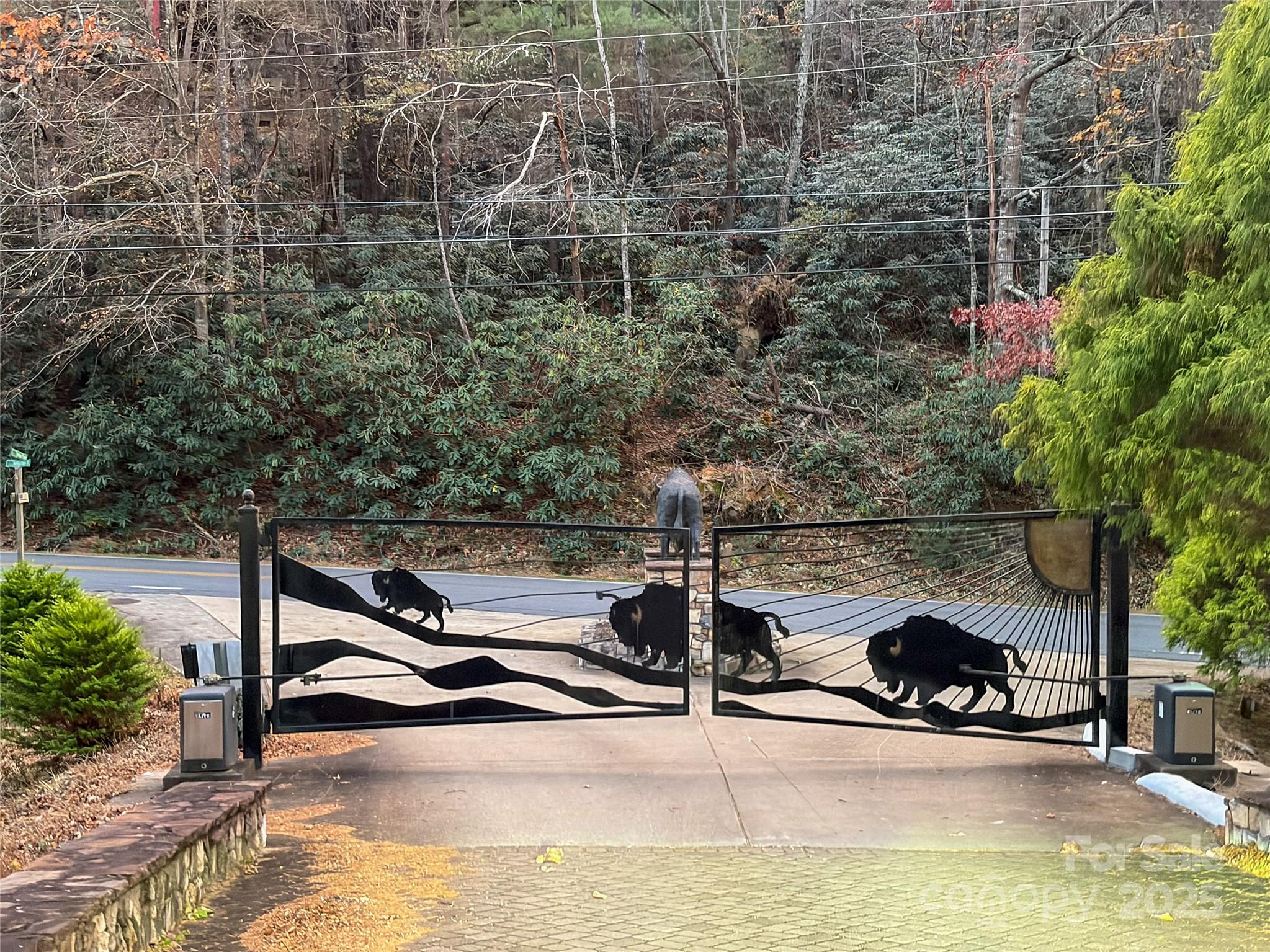 864 Matho Trace Lake Lure, NC 28746 - Photo 47 of 47 a view of swimming pool with seating area and trees around