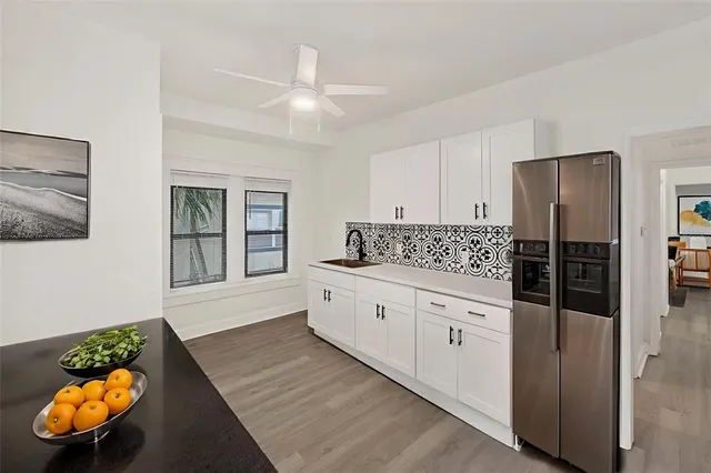 a view of an entryway with a window