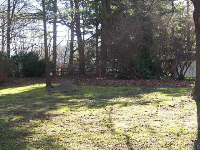 424 Reade Drive Roxboro, NC 27573 - Photo 3 of 10 large backyard with rocks for the children to climb, shaded backyard in summer, gardner's dream