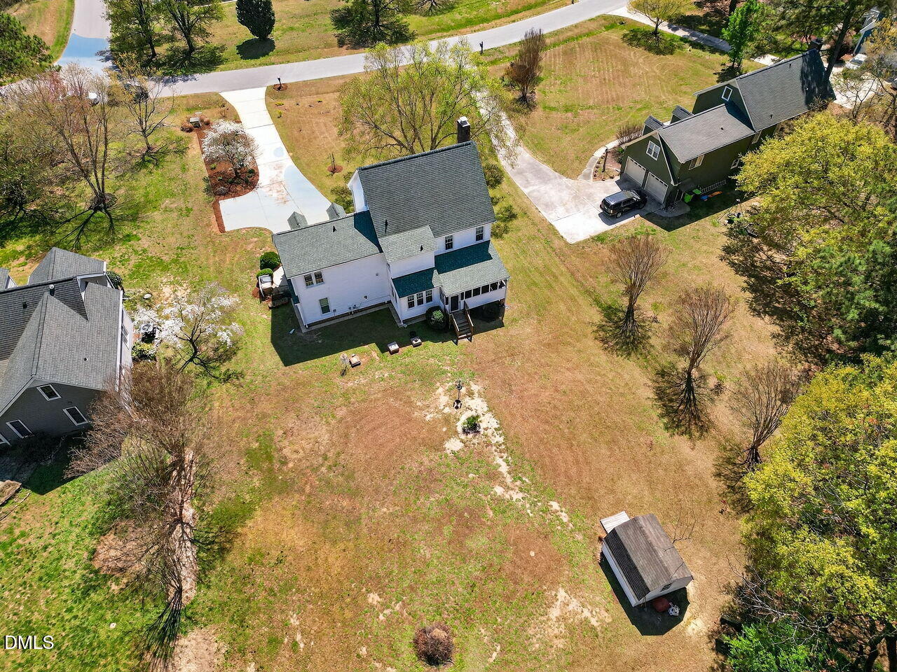 6104 Wolverhampton Drive Raleigh, NC 27603 - Photo 31 of 35 an aerial view of residential house with parking