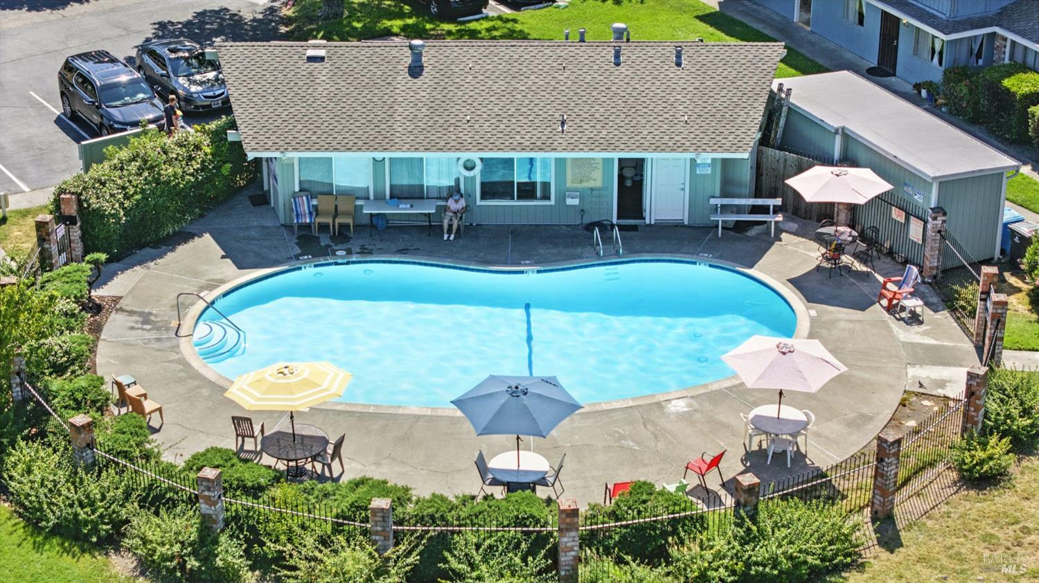 1890 Dorado Court Santa Rosa, CA 95403 - Photo 9 of 25 an aerial view of a house with a swimming pool patio and outdoor seating