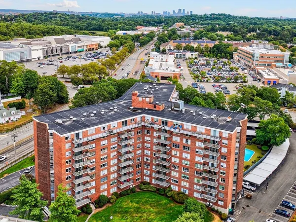 an aerial view of a city