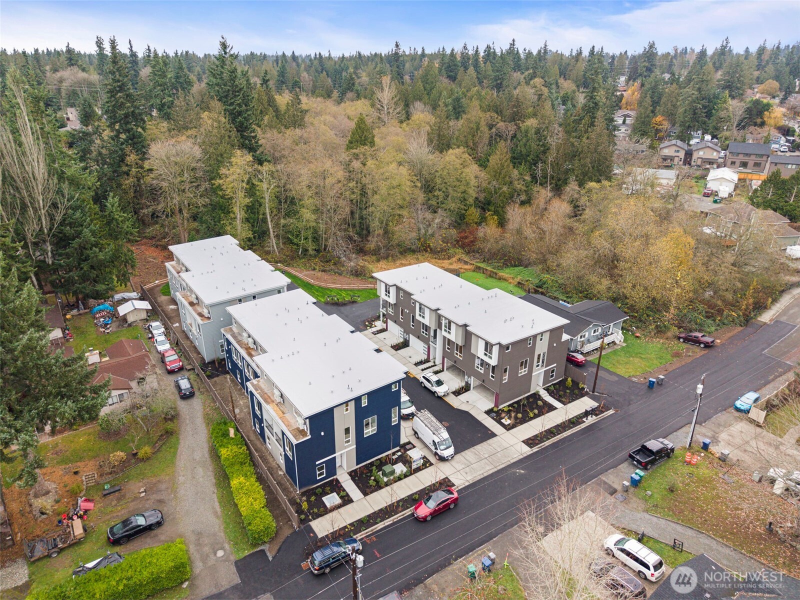 5015 144th Street Southwest, Unit B3 Edmonds, WA 98026 - Photo 39 of 39 an aerial view of a house with a mountain