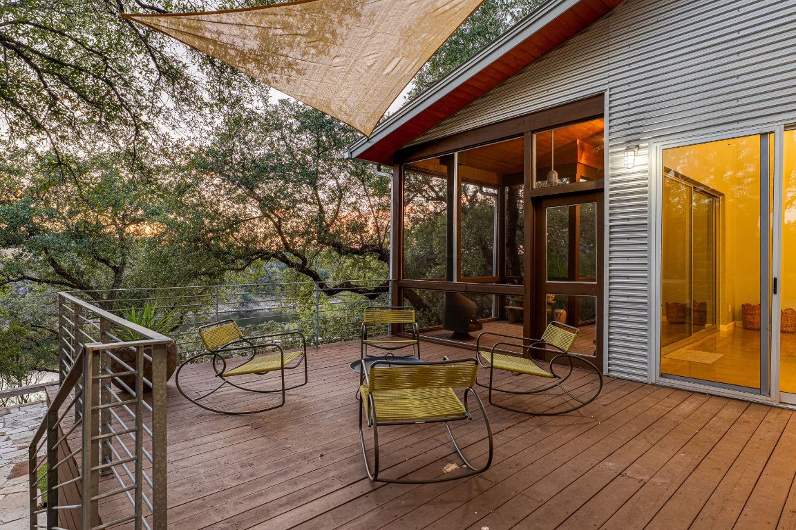 23601 Old Ferry Road, Unit 20 Spicewood, TX 78669 - Photo 17 of 40 Several seating options on this large deck