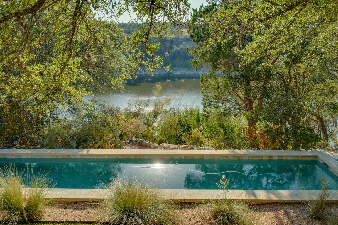 23601 Old Ferry Road, Unit 20 Spicewood, TX 78669 - Photo 6 of 40 Pool overlooks the Pedernales River