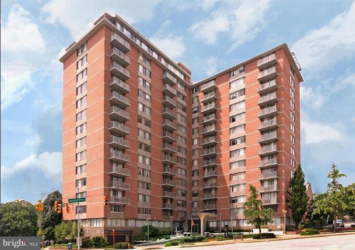 a front view of a building