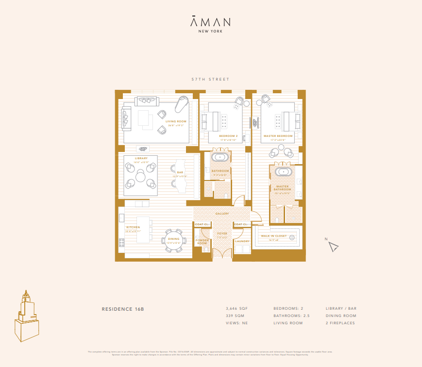 730 5th Avenue, Unit 16B Manhattan, NY 10019 - Photo 7 of 7 a picture of a room with a white wall and a large window