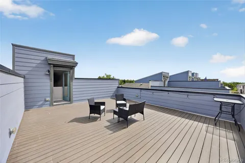 a view of a terrace with seating space