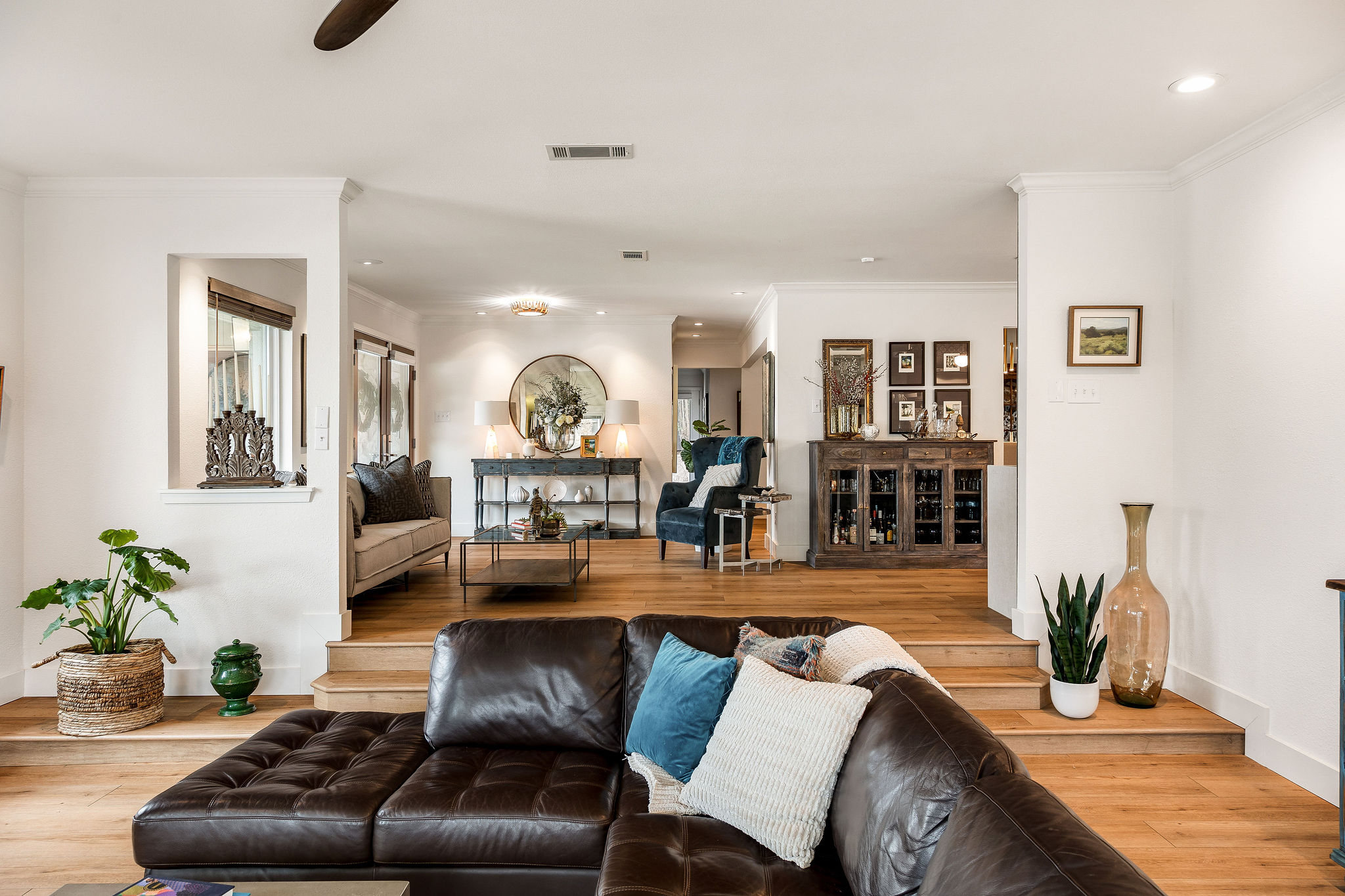 2505 Side Cove Austin, TX 78704 - Photo 7 of 40 Family room with view of living room and entry way
