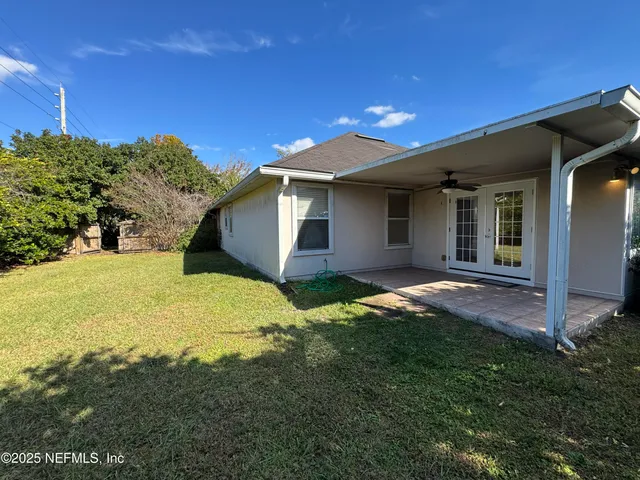 a house view with a outdoor space