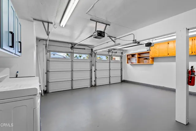 a view of a garage room