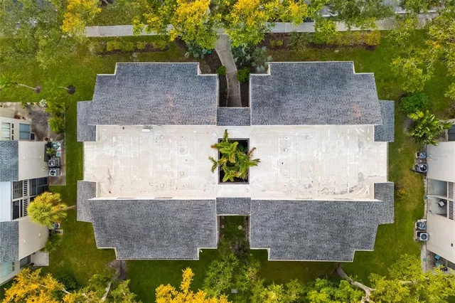 an aerial view of multiple house