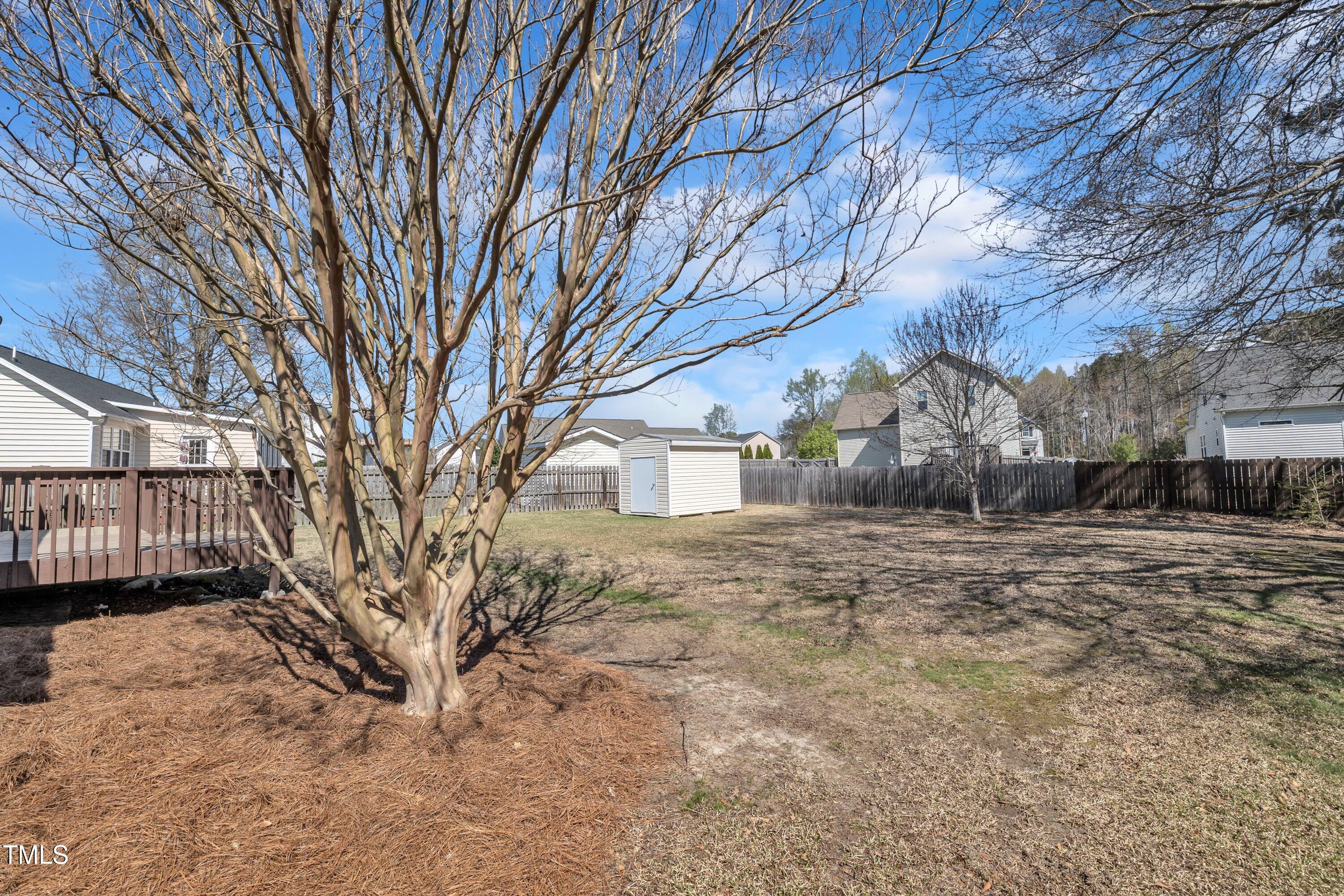 147 Tralee Drive Smithfield, NC 27577 - Photo 39 of 43 a view of a yard covered with snow in front of house