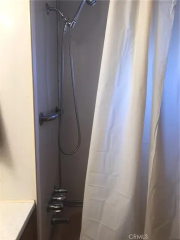 a view of a closet area fire place