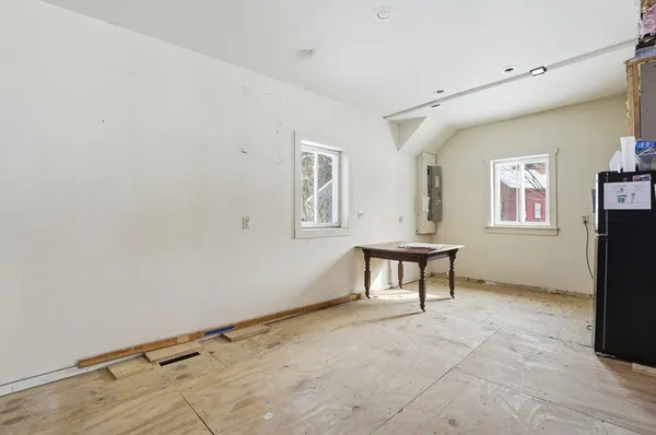 a view of a hallway with entryway