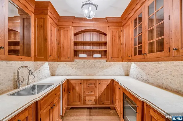 a view of backyard with seating area and green space