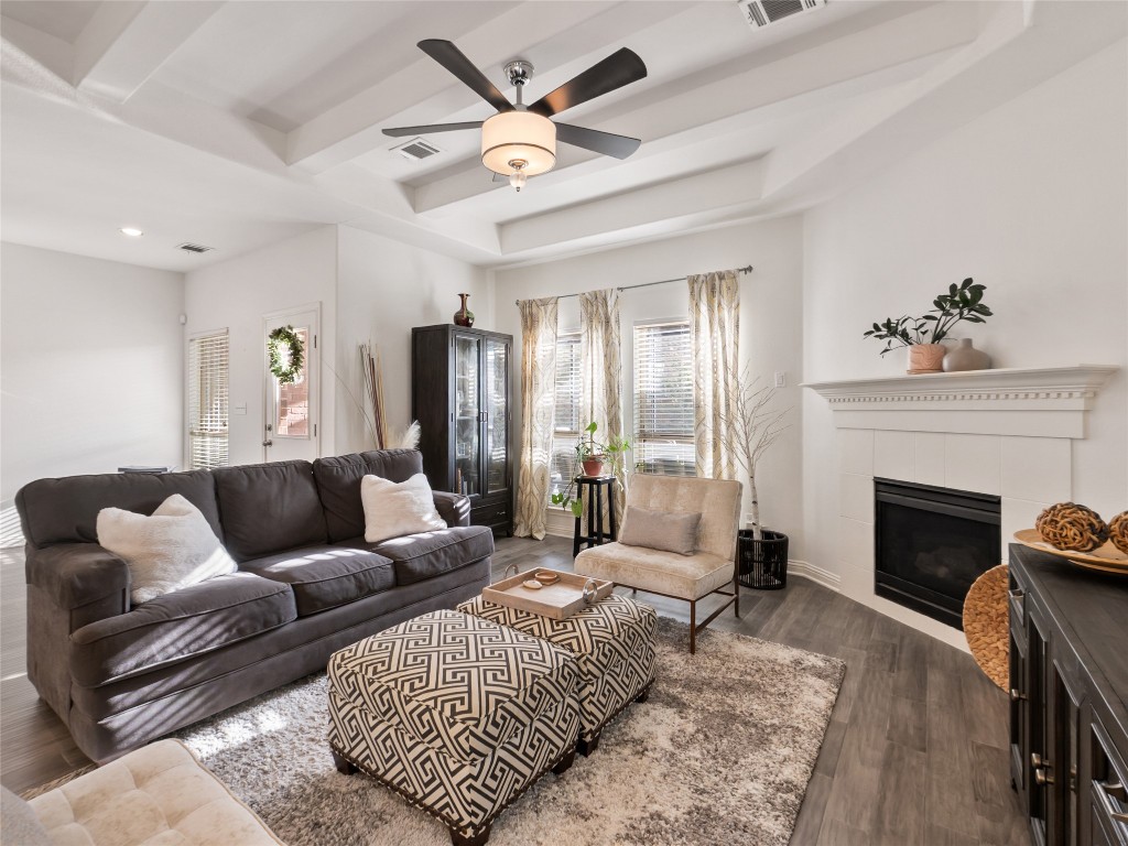 1101 Feather Reed Drive Leander, TX 78641 - Photo 10 of 40 a living room with furniture and a fireplace