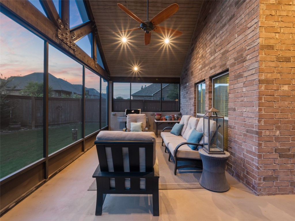 1101 Feather Reed Drive Leander, TX 78641 - Photo 33 of 40 a outdoor living space with furniture and a fireplace