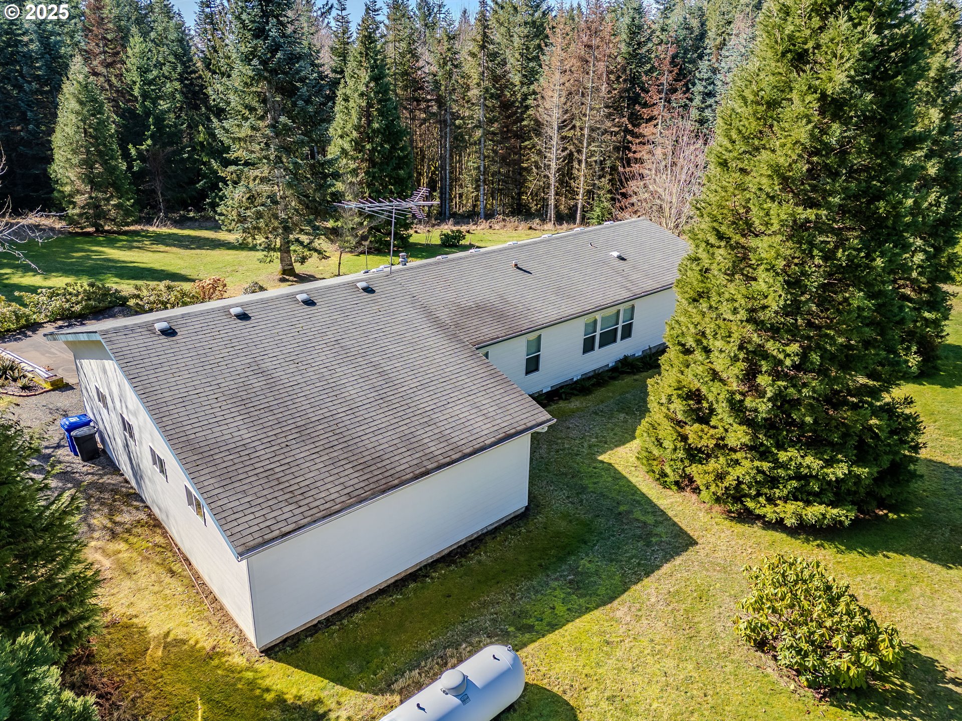 41300 Southeast Louden Road Corbett, OR 97019 - Photo 43 of 48 an aerial view of a house with a yard basket ball court and outdoor seating