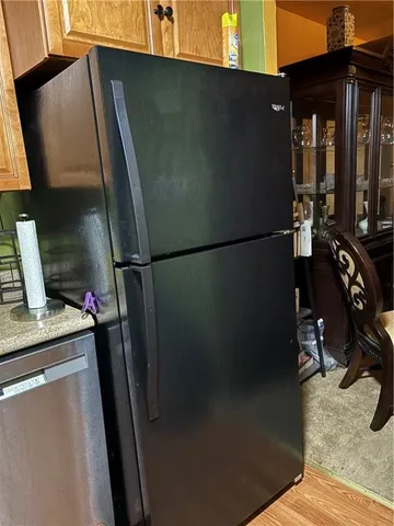 a close view of a refrigerator