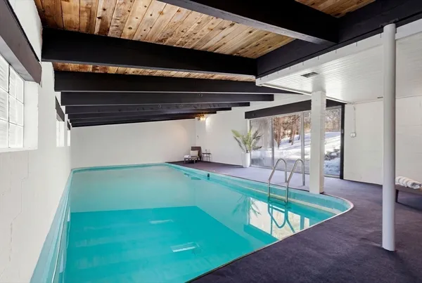 a view of a indoor swimming pool