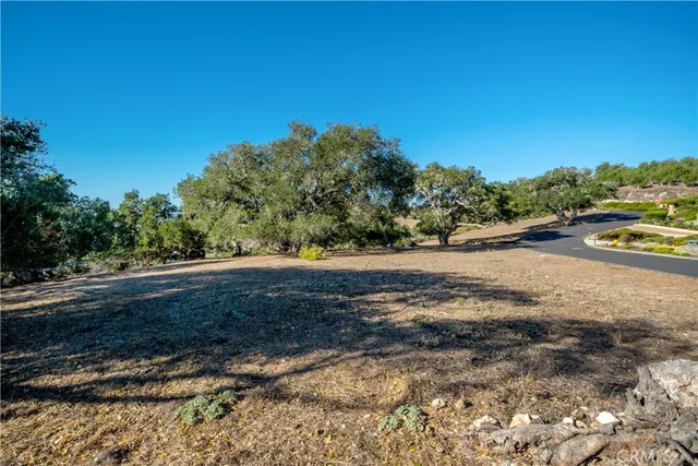 a view of a street with a yard