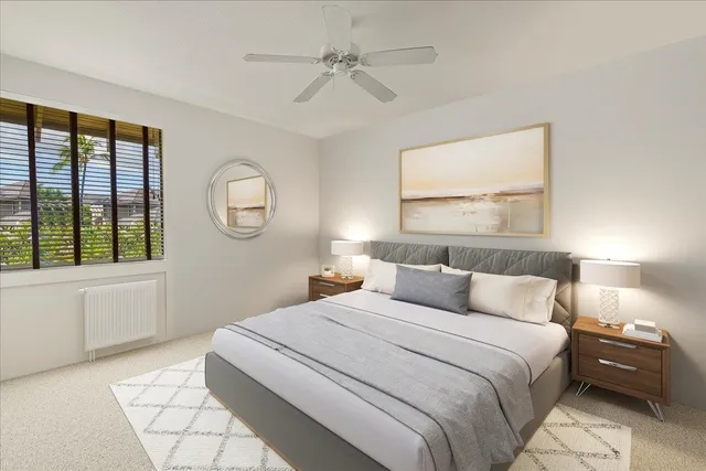 a view of a street with a building in the background