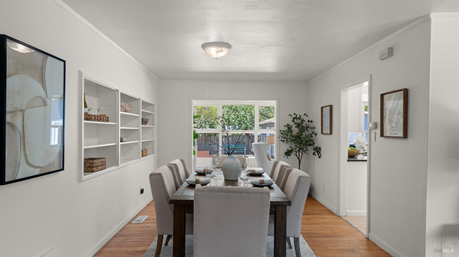 38 Bret Avenue San Rafael, CA 94901 - Photo 11 of 52 a view of a dining room with furniture window and wooden floor