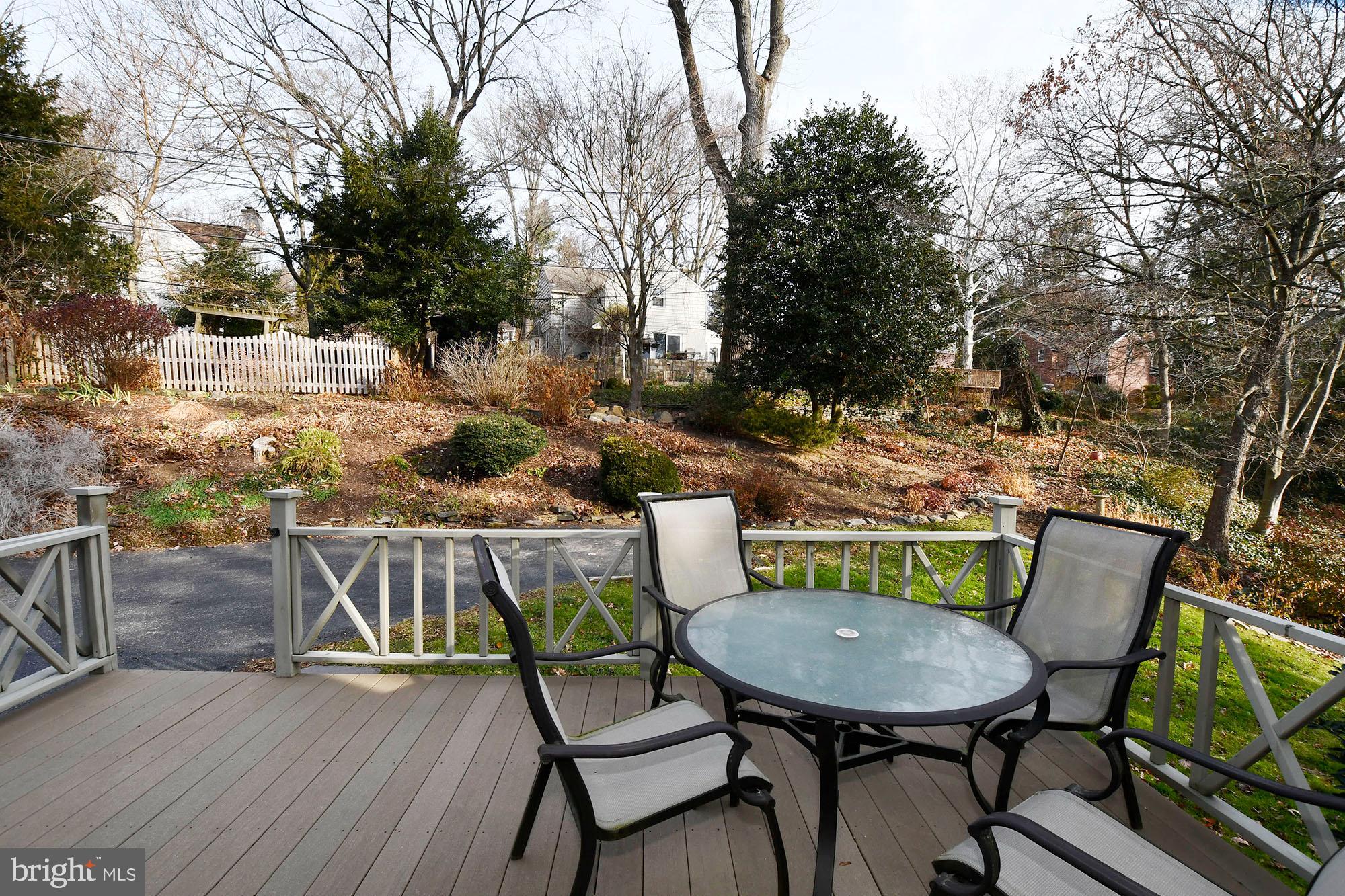 7 Valley View Road Rose Valley, PA 19063 - Photo 13 of 45 Deck overlooking landscaped yard