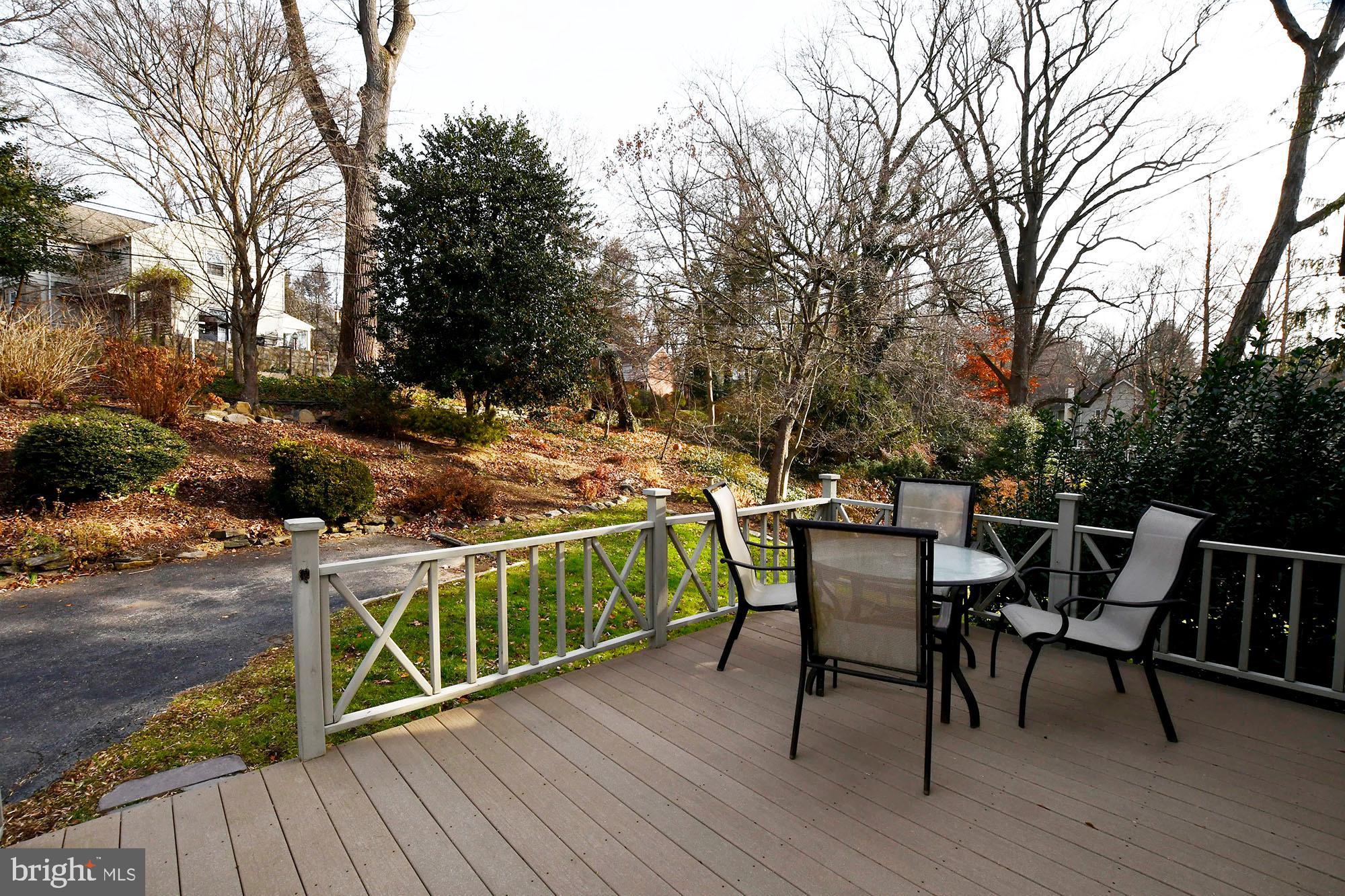 7 Valley View Road Rose Valley, PA 19063 - Photo 3 of 45 Deck overlooking landscaped yard