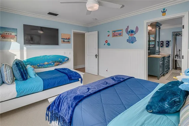 a room with a bed and a couch