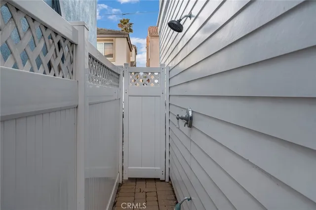 a view of a terrace with seating area