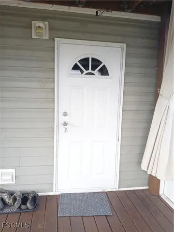 a view of front door