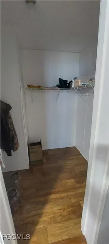 a view of a refrigerator in the kitchen