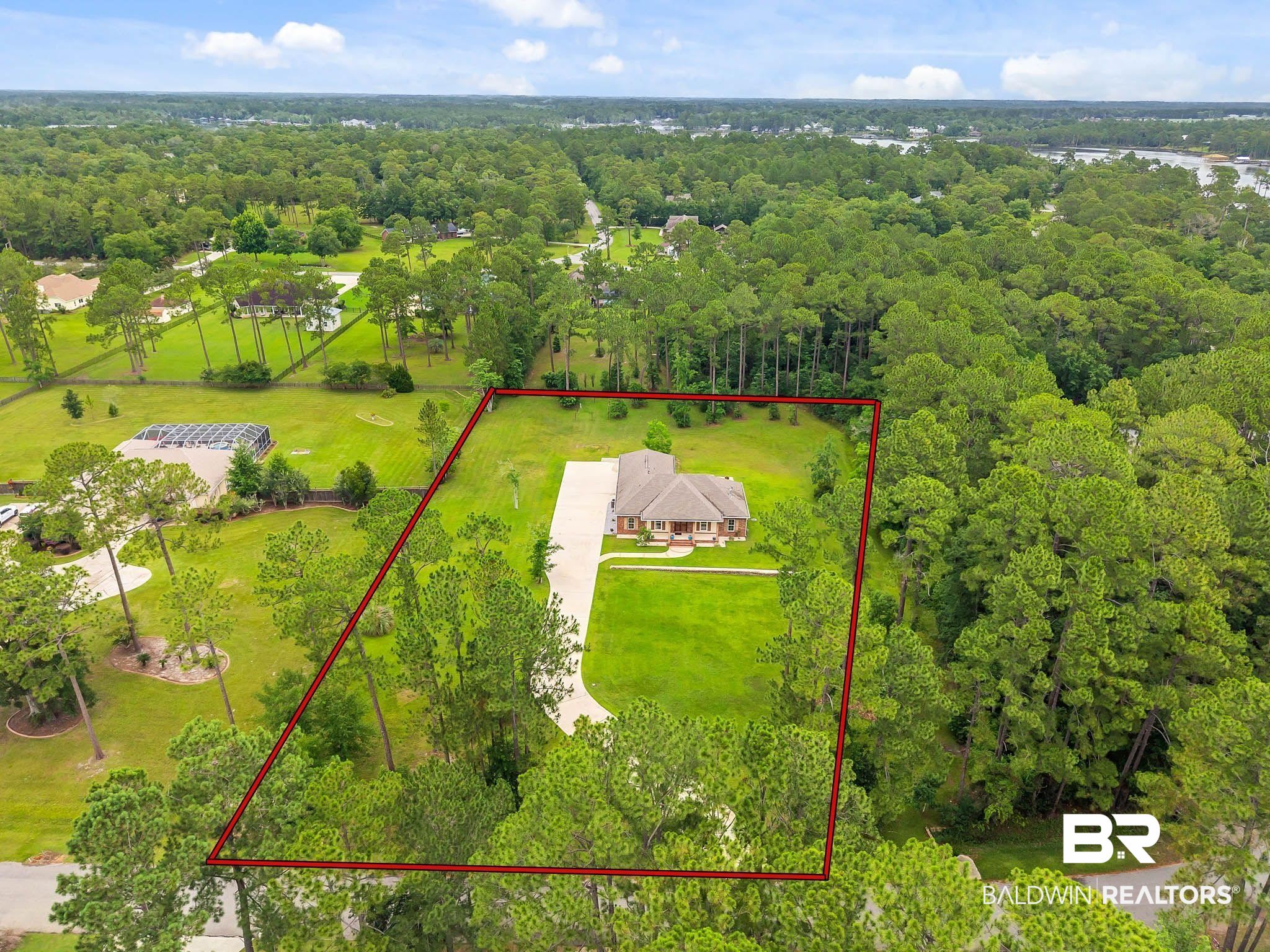 8145 Bay View Drive Foley, AL 36535 - Photo 71 of 81 Aerial overview of property's location featuring property parcel outlined