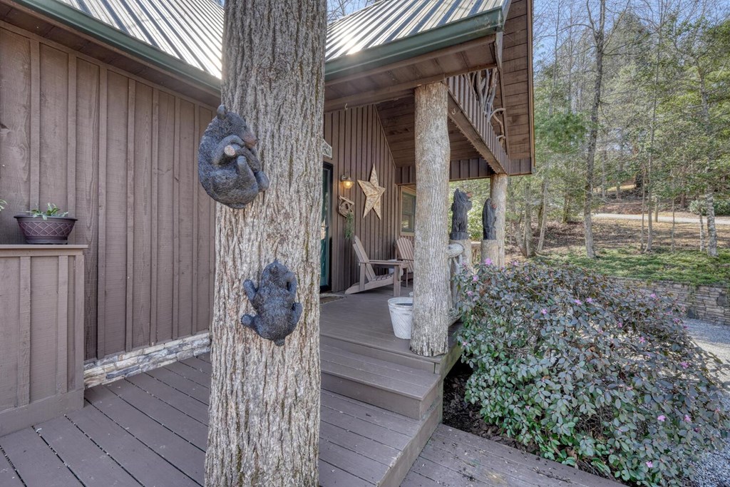4852 Hf Lyons Road Hiawassee, GA 30546 - Photo 9 of 48 a view of a house with wooden fence next to a yard