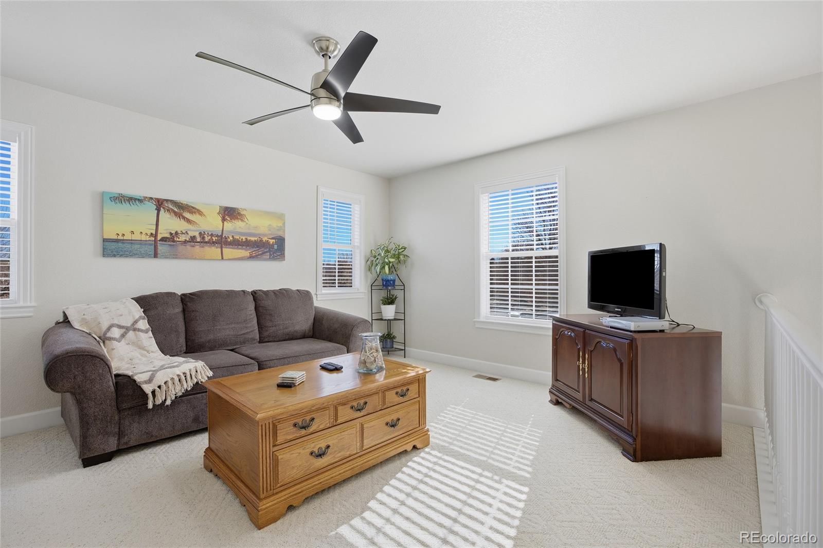 1229 Founders Circle Windsor, CO 80550 - Photo 23 of 45 a living room with furniture and a flat screen tv