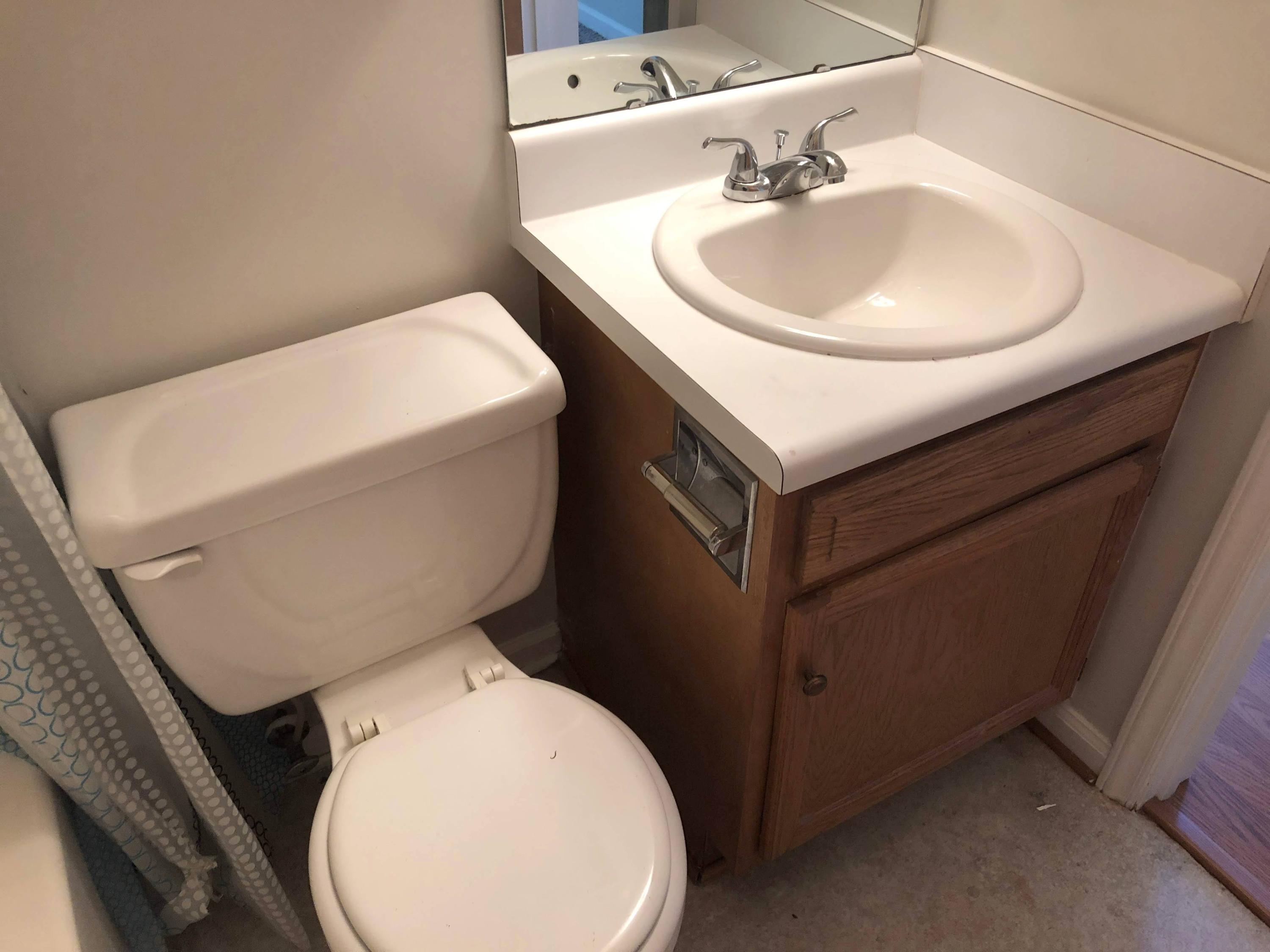 1525 Riverside Terrace Southeast Roanoke, VA 24014 - Photo 21 of 32 a bathroom with a sink and a toilet