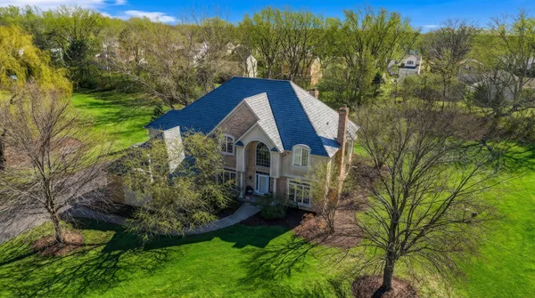 a aerial view of a house