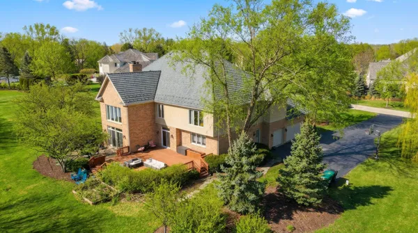 a aerial view of a house