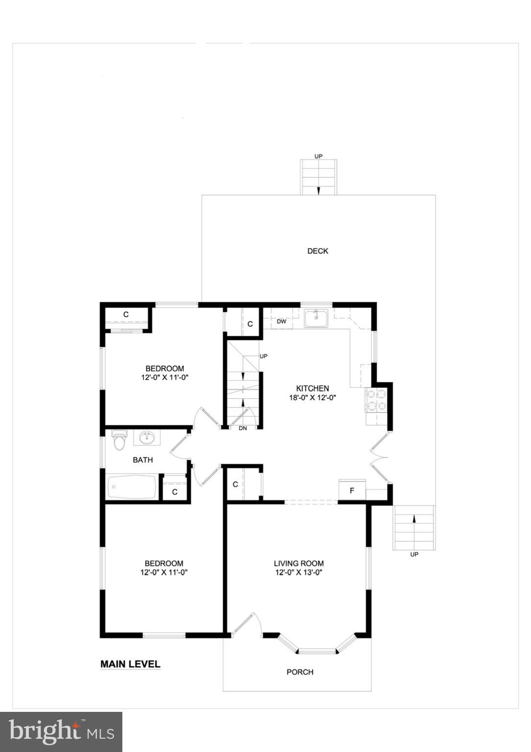1217 64th Street Rosedale, MD 21237 - Photo 47 of 49 Main Level Floor Plan