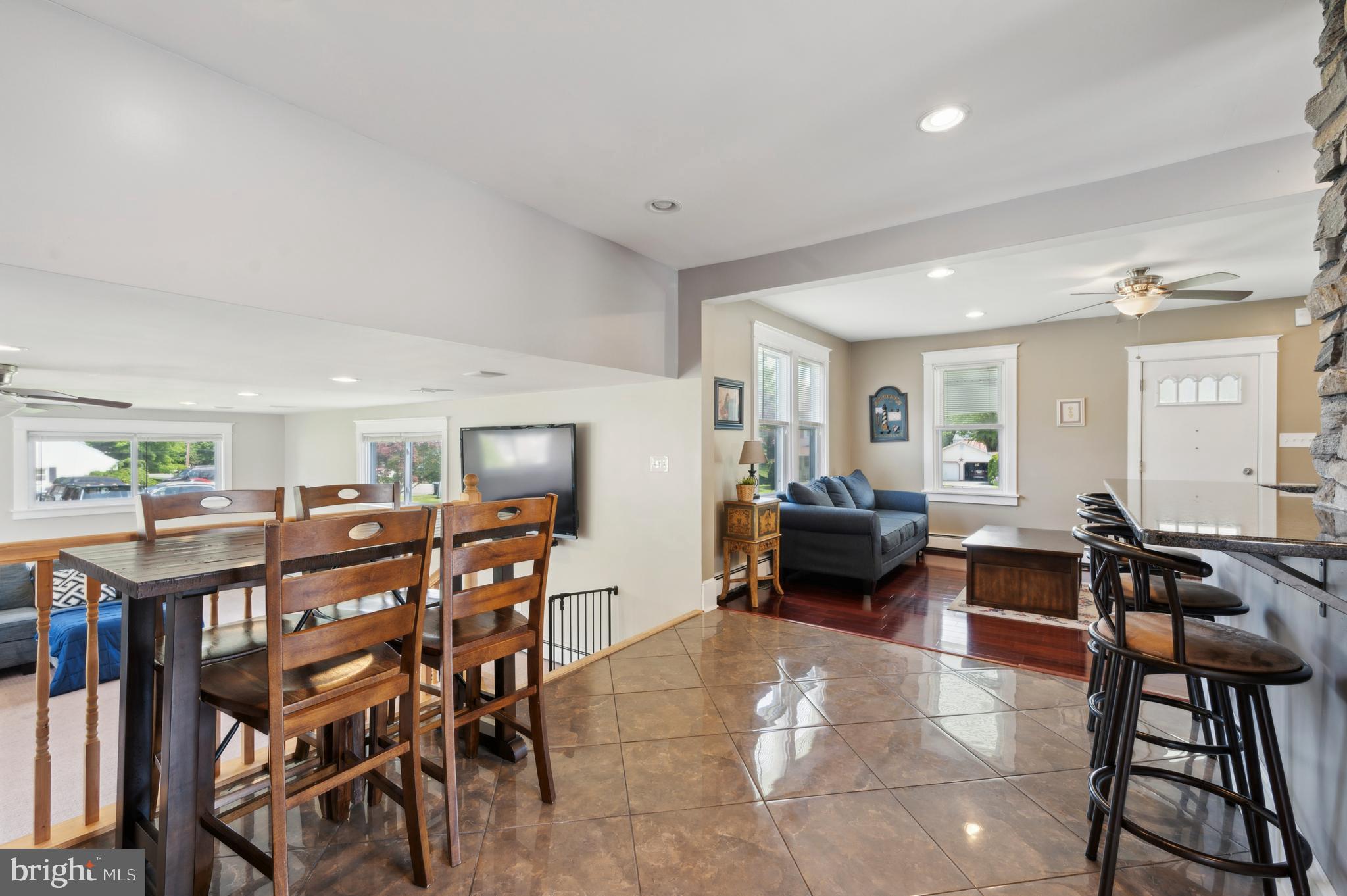 2426 Mill Road Upper Chichester, PA 19061 - Photo 12 of 24 Eat-In Kitchen Area into Living and Family Rooms