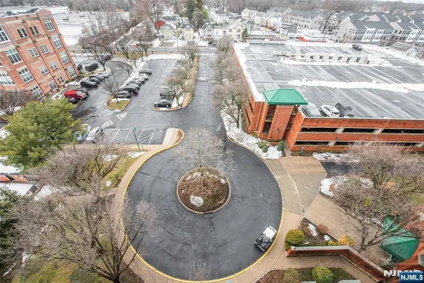 an aerial view of a house with outdoor space