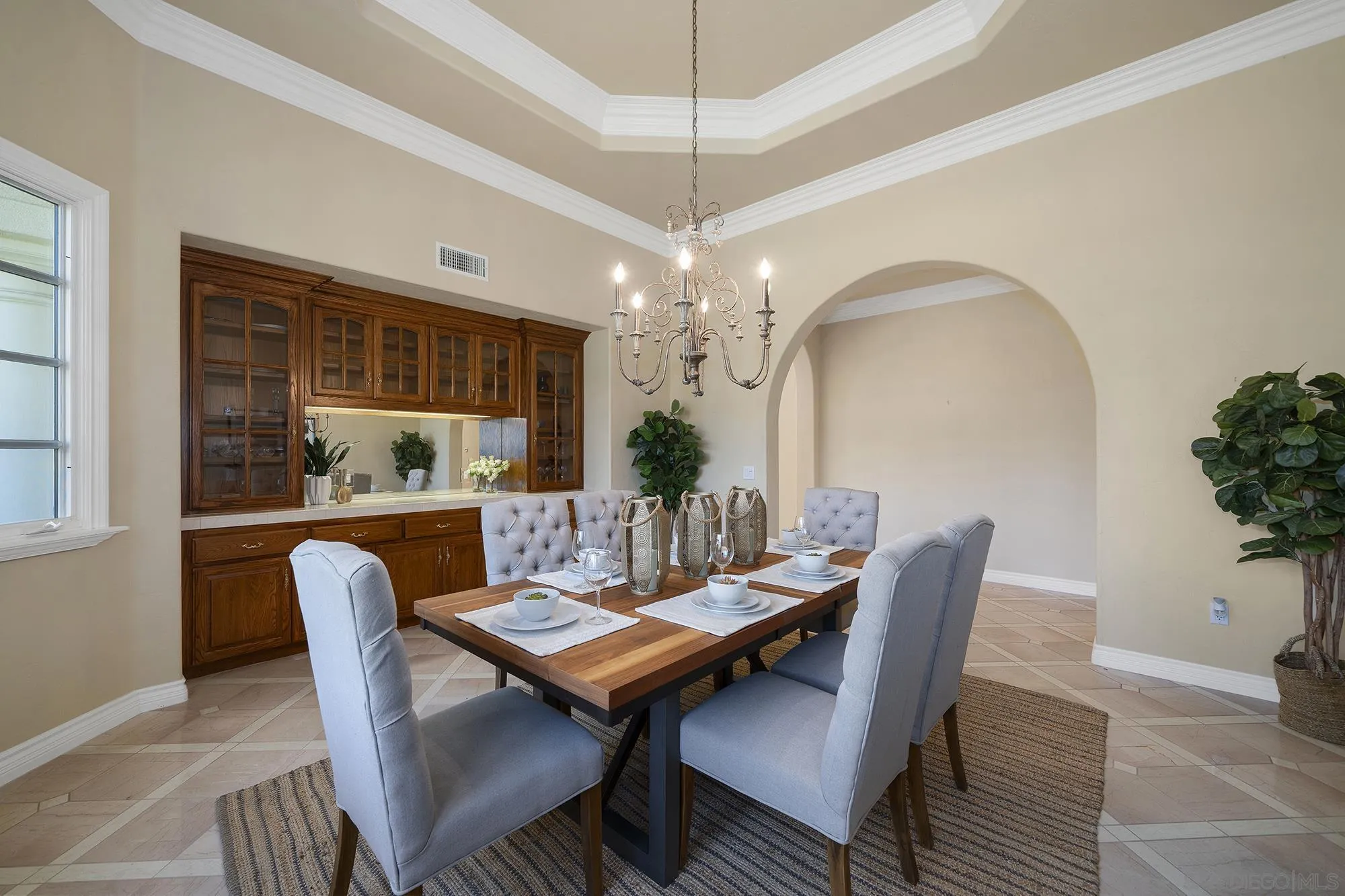 4 Rollingview Lane Fallbrook, CA 92028 - Photo 7 of 32 a dining room with furniture a chandelier and window