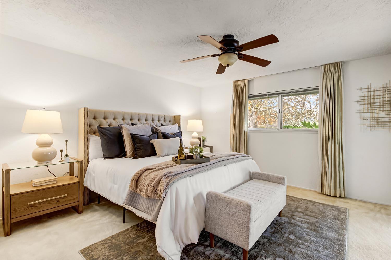 2964 Marco Way Carmichael, CA 95608 - Photo 25 of 49 a bedroom with a bed and wooden floor