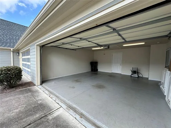 a view of a garage